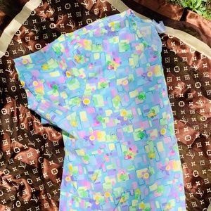 SB SCRUBS Women’s 3X fun pattern Scrub Top